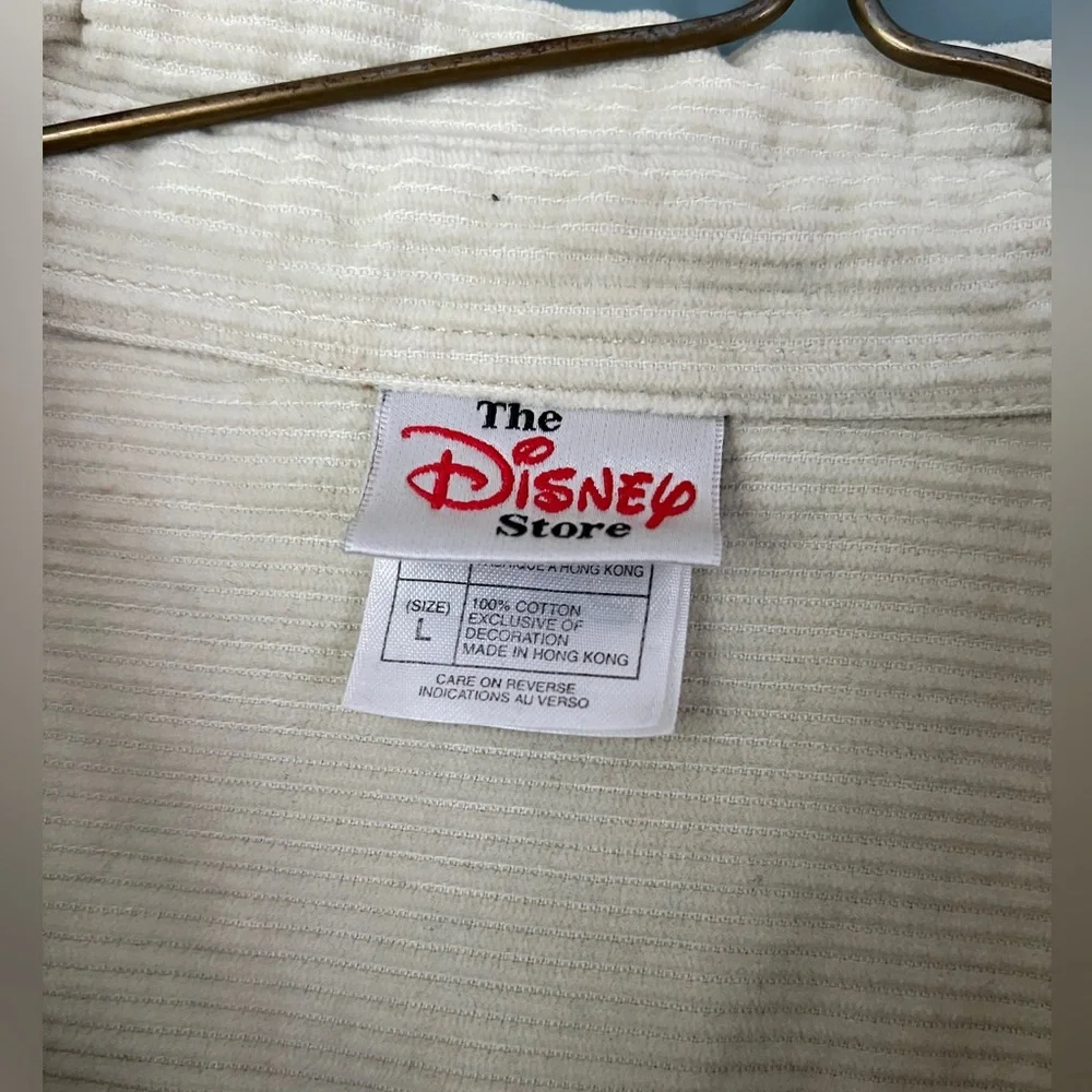 Vintage 90s Disney corduroy embroidered shirt Large - Picture 6 of 8